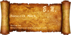 Benczik Márk névjegykártya